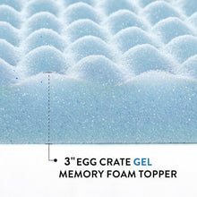 Load image into Gallery viewer, Compact 3-Inch Memory Foam Mattress Topper - Queen Size, Dorm Essential