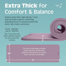 Load image into Gallery viewer, Solana 1-Inch Thick Non-Slip Yoga Mat with Carry Strap - Comfort &amp; Stability