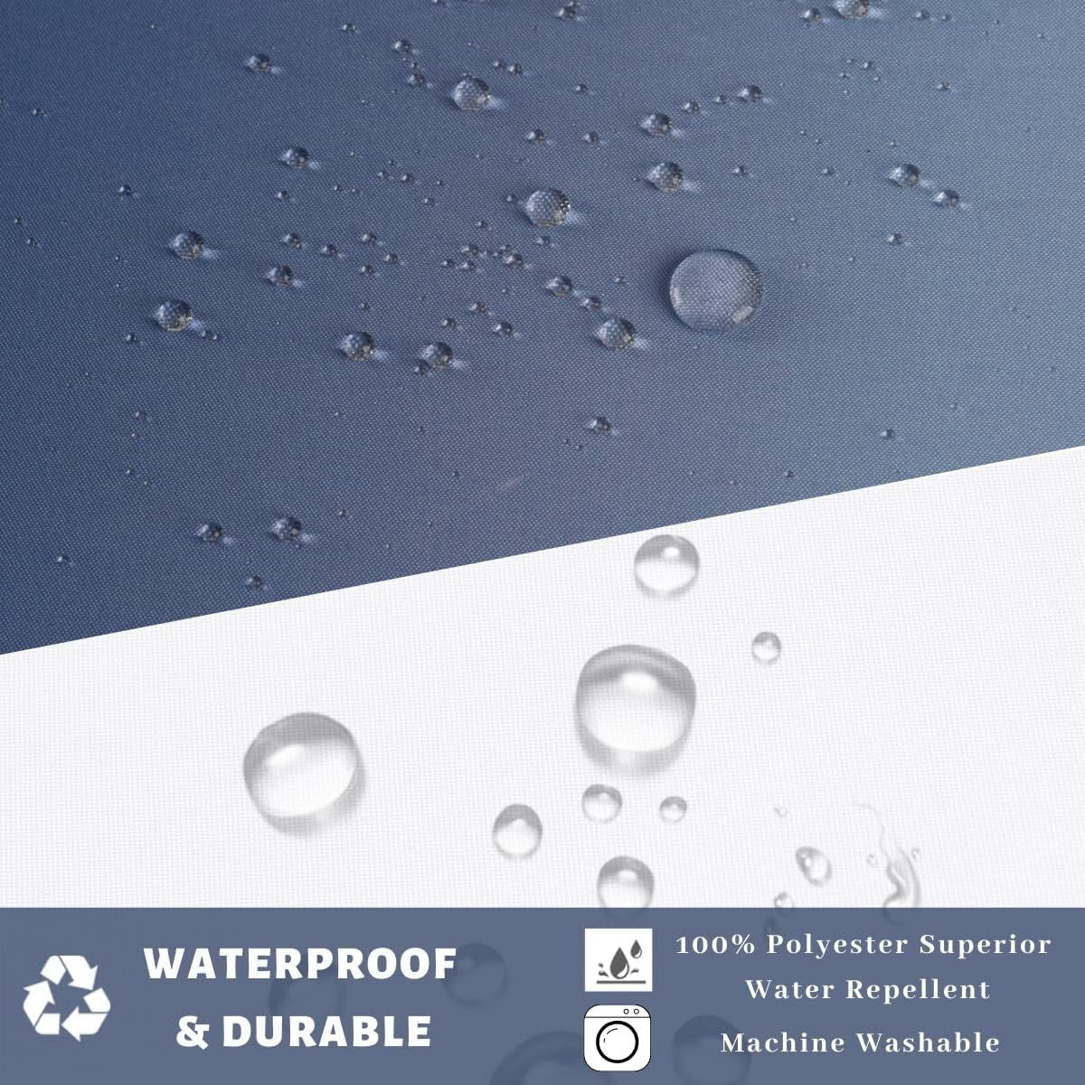 71" W x 79" L Gradient Blue Shower Curtain - Hotel Quality with Snap-In Liner