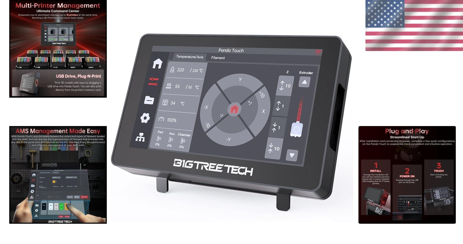 BIGTREETECH Panda Touch V1.0: Intuitive Touchscreen for 3D Printing Mastery