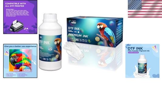 500ml DTF White Ink - Exceptional Fluency and Vibrant Prints for Custom Apparel