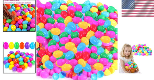 Party-Ready 2000 Pcs Plastic Easter Eggs - Ideal for Hunts and Basket Stuffers