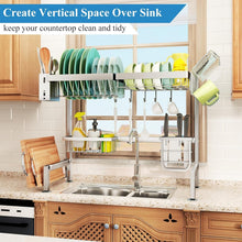 Load image into Gallery viewer, Multi-Purpose Expandable Dish Rack - Customizable Setup for Kitchen Organization