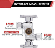 Load image into Gallery viewer, Efficient 10-Pack of Lead-Free Dual Compression Angle Stop Valves for Plumbing