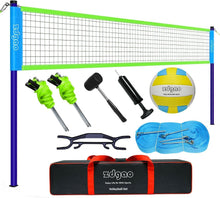 Load image into Gallery viewer, Outdoor Volleyball Set with Easy Setup &amp; Carry Bag - Perfect for Family Fun
