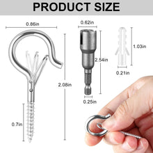 Load image into Gallery viewer, Secure Your Outdoor Lights: 100 Pcs Swivel Hook Set with Safety Buckle Design