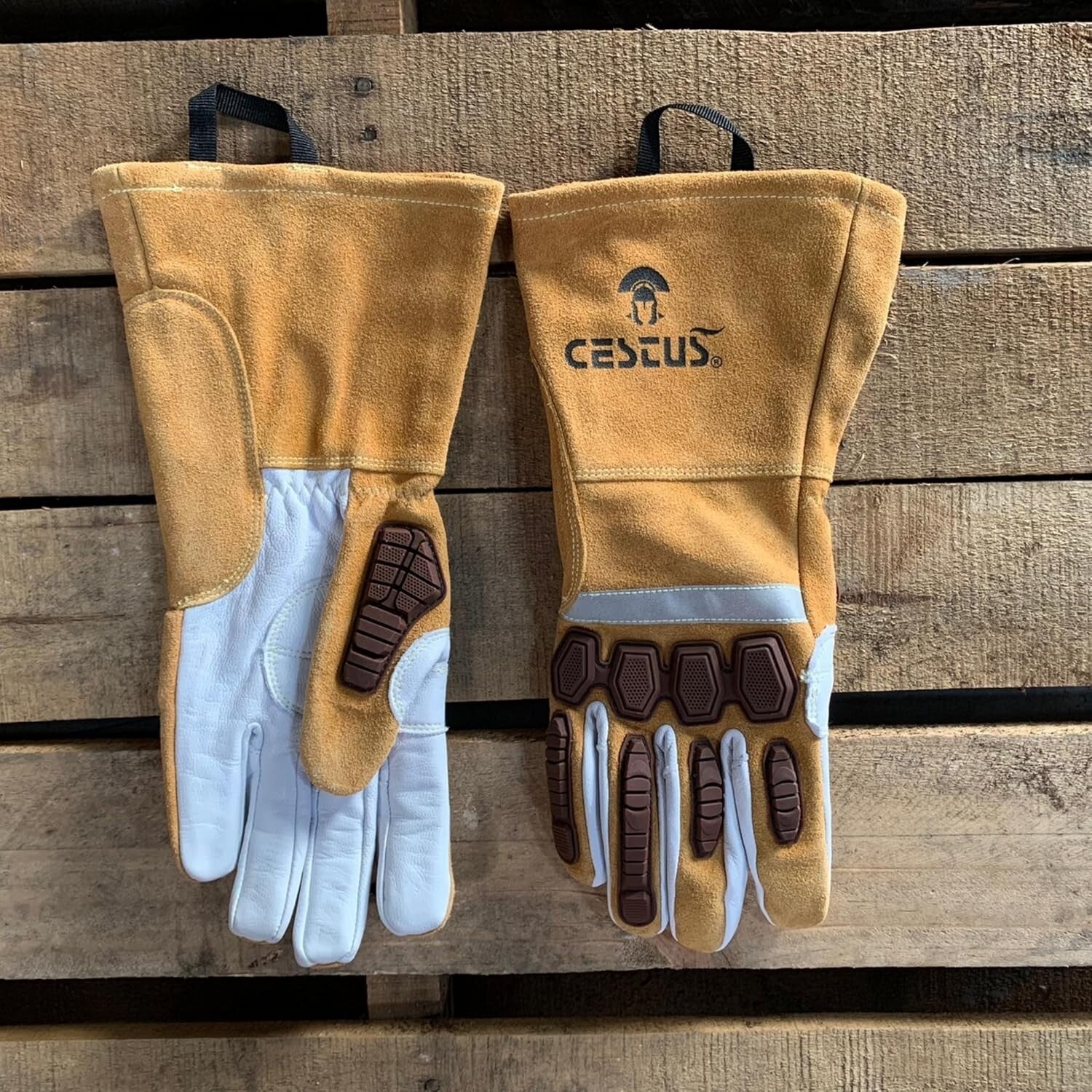 Premium Heavy-Duty Welding Gloves - Cut Resistant with Gauntlet Cuff, Size Large
