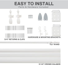 Load image into Gallery viewer, Stylish 2-Inch Bright White Faux Wood Blinds - 46"W x 60"L - Child Safe Design