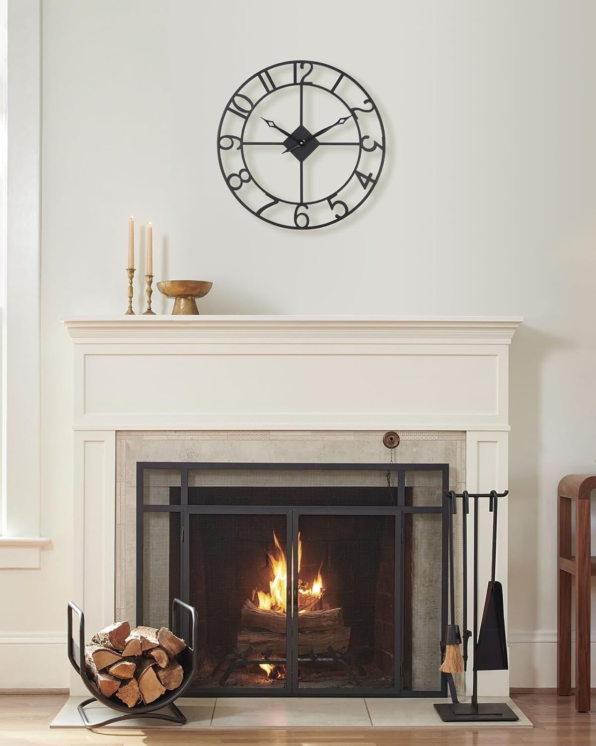 Large 18-Inch Battery Operated Silent Clock for Living Room, Kitchen & Patio