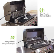 Load image into Gallery viewer, Universal Rotisserie Grill Kit - UL Certified BBQ Rotisserie with 120V Motor
