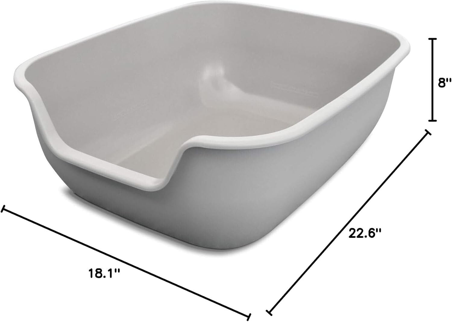Lightweight Non-Stick Litter Box: Large, Pet Safe Design for Hassle-Free Cleanup