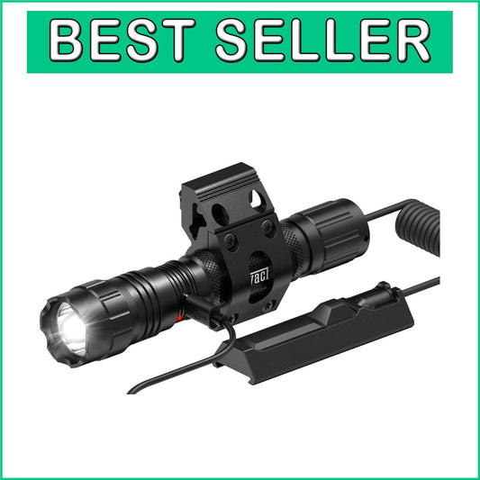 Bright LED Flashlight with Pressure Switch – 1500 Lumens & M-Lock Mount