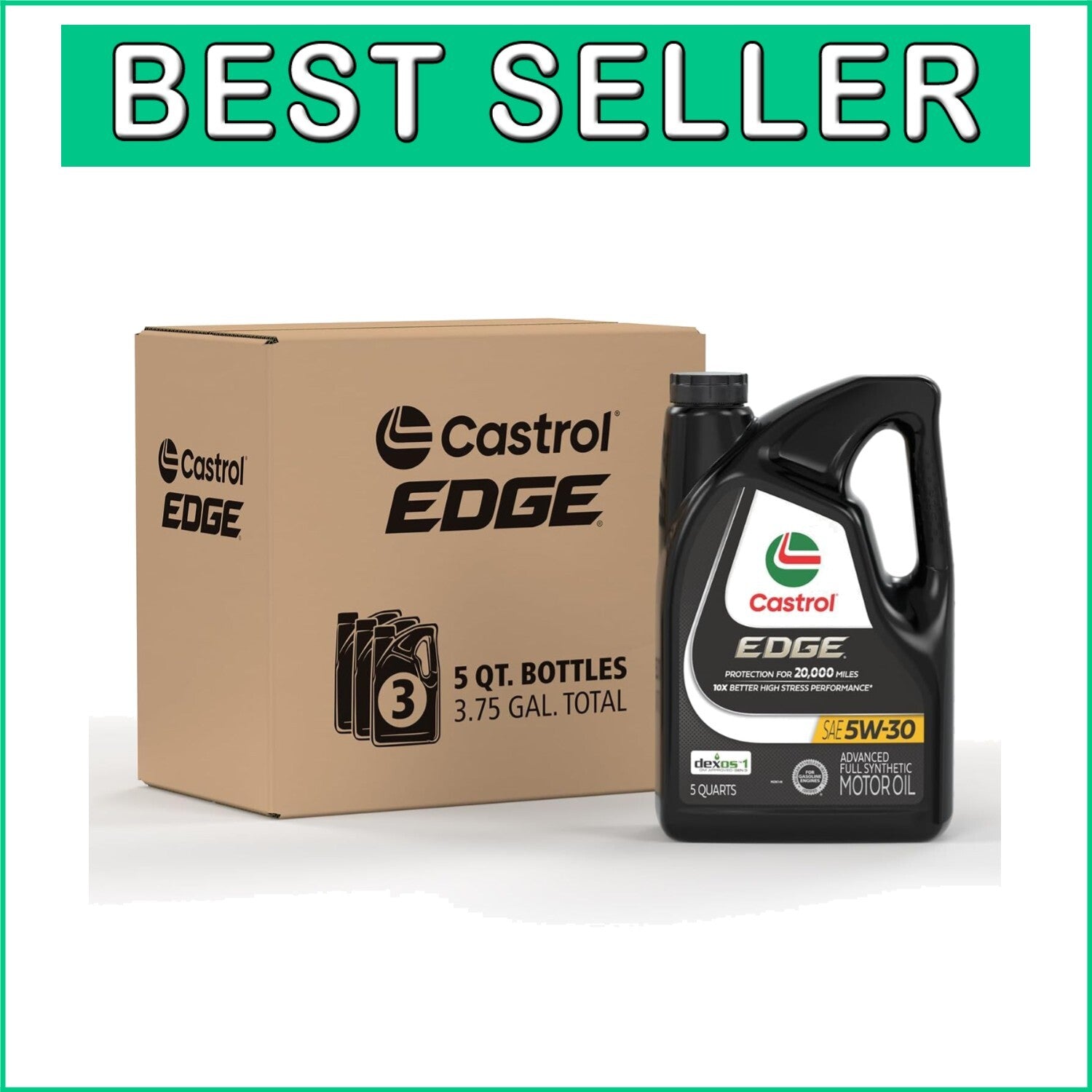 Advanced EDGE 5W-30 Full Synthetic Motor Oil, 3 Pack - Engine Longevity Solution