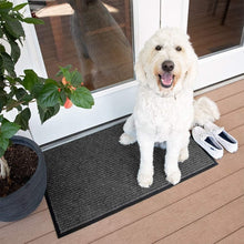 Load image into Gallery viewer, Water-Resistant 4' x 6' Charcoal Indoor/Outdoor Mat - Safe &amp; Easy to Clean