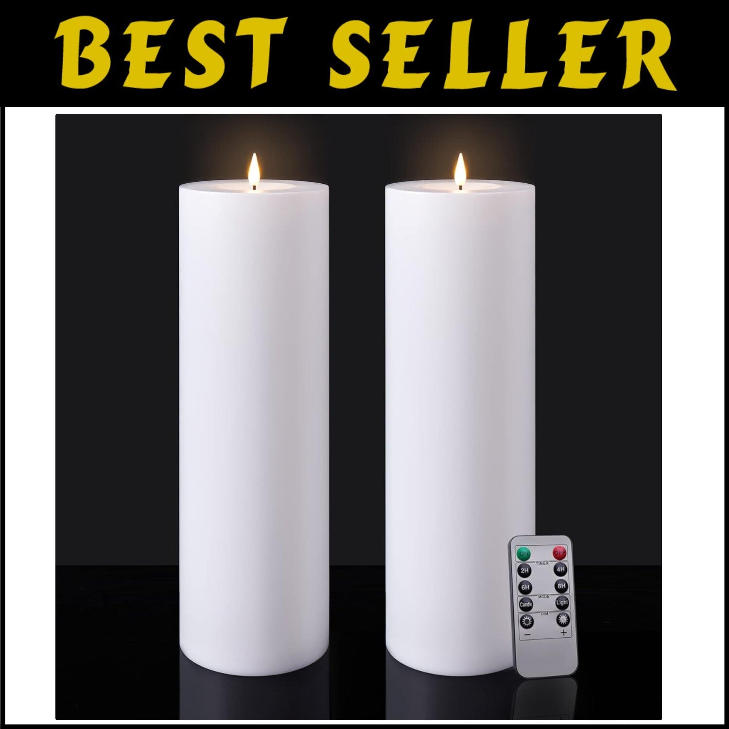 12" Waterproof LED Pillar Candles with Timer - Remote Control for Outdoor Bliss