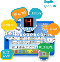 Load image into Gallery viewer, Interactive Kids Tablet: Spanish &amp; English Learning with Engaging Quizzes