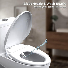 Load image into Gallery viewer, Durable Plastic Elongated Bidet Toilet Seat with Slow-Close &amp; Rear Wash Options