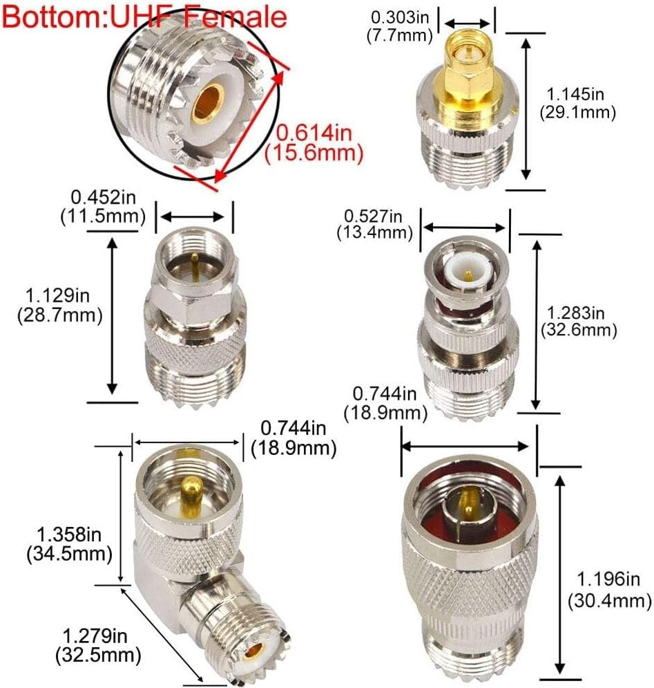 Ultimate 20PCS UHF Adapter Kit: Ideal for Amateur Radio and Wireless Devices