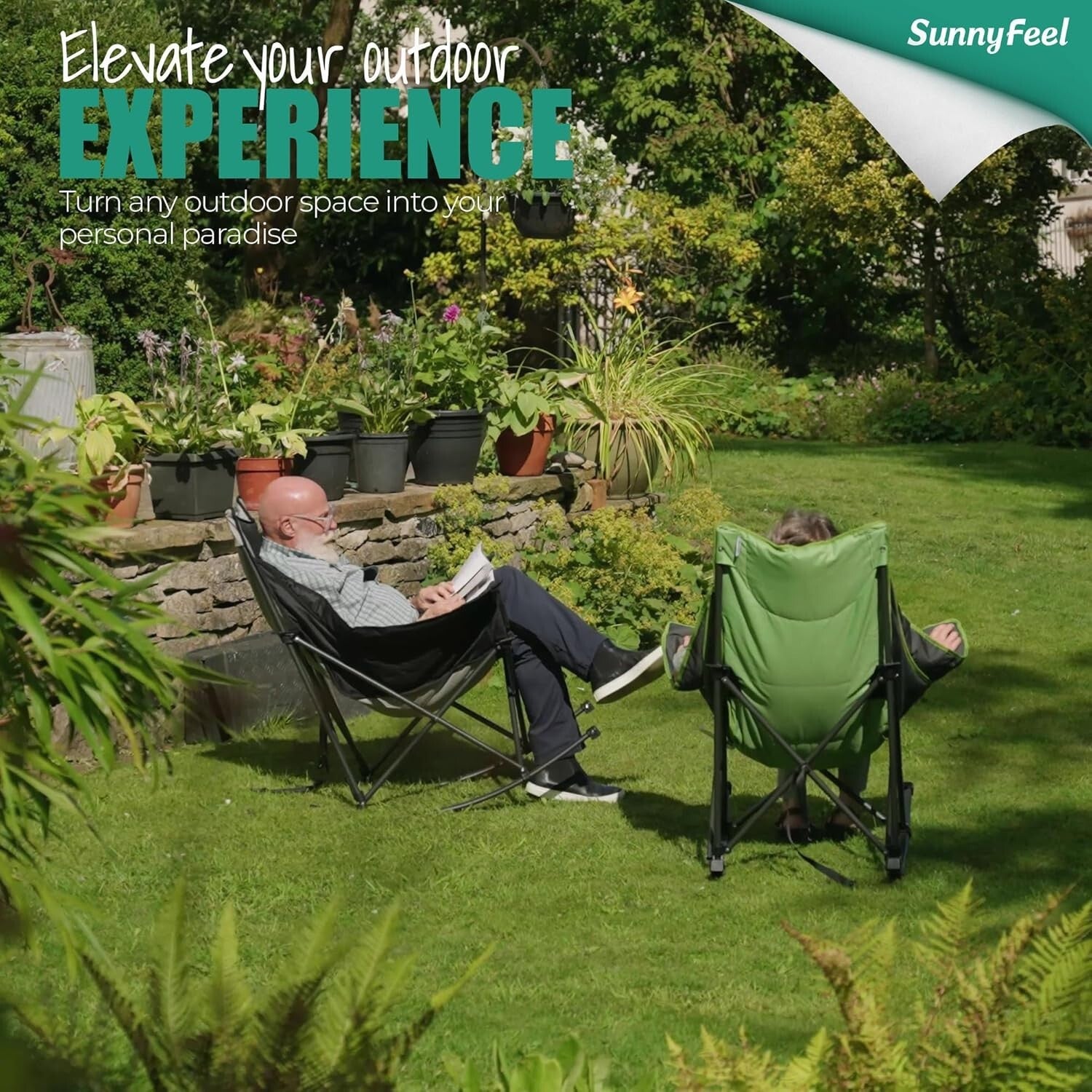 Lightweight Foldable Rocker Chair with 500 LB Capacity for Outdoor Adventures