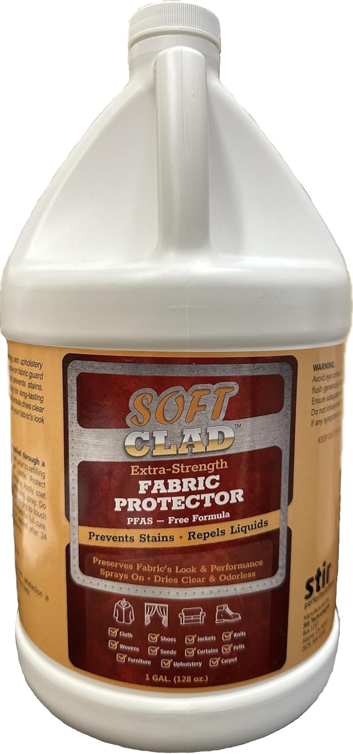 Extra Strength Fabric Protector Spray - 1 Gallon Stain Guard for Upholstery