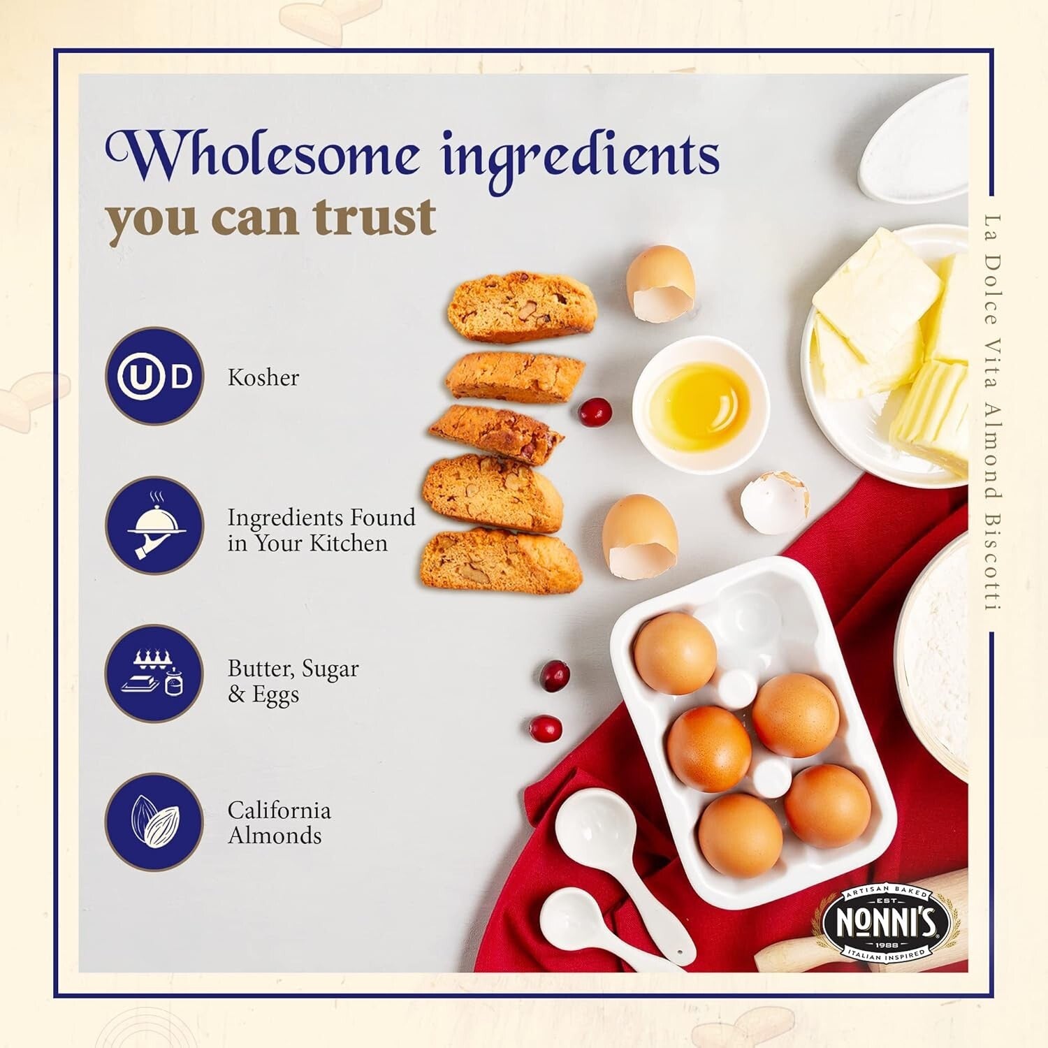 Deliciously Crunchy Italian Almond Biscotti - 4x34oz Perfect for Coffee Lovers