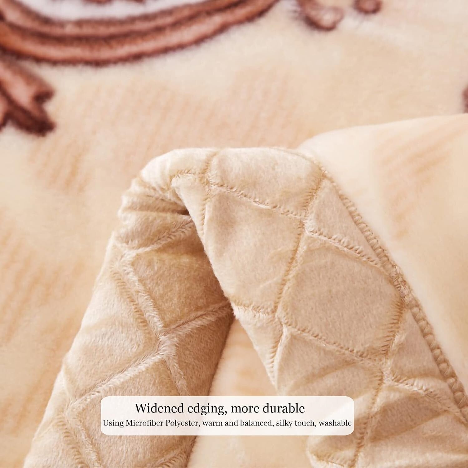Soft & Warm Korean Mink Blanket 86 x 95 in - Durable & Heavy-Weight Comfort