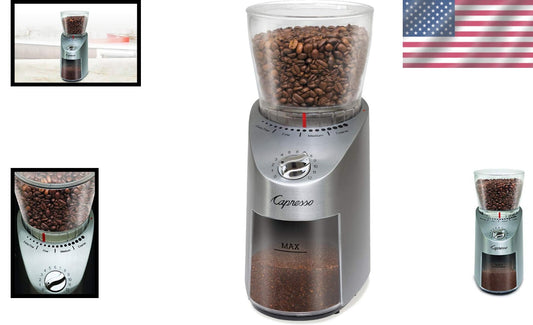 Infinity Plus Stainless Steel Burr Grinder: Precision Grinding for Every Brew