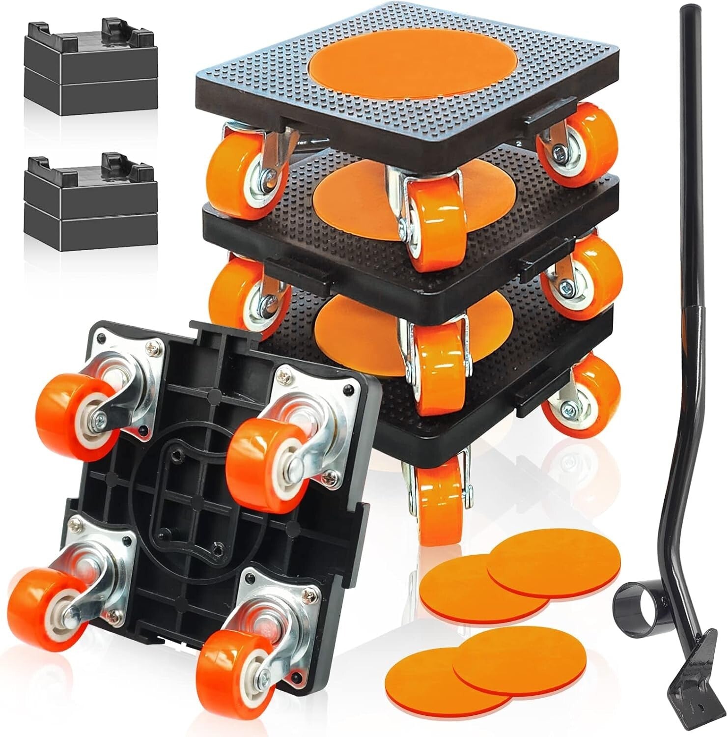 Durable Furniture Dolly Set with 16 Wheels - Ideal for Sofa, Piano, and More