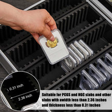 Load image into Gallery viewer, Lightweight Aluminum Coin Storage Box - Collectors' 100-Slab Holder in Silver