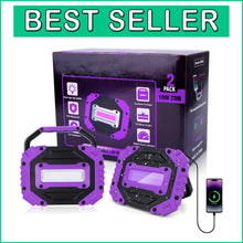 Load image into Gallery viewer, Portable 2 Pack Magnetic Black Light with 5000mAh Battery - Perfect for Parties