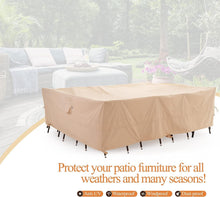 Load image into Gallery viewer, Heavy-Duty Waterproof Patio Table Cover 136x88in - Fade &amp; Wind Resistant