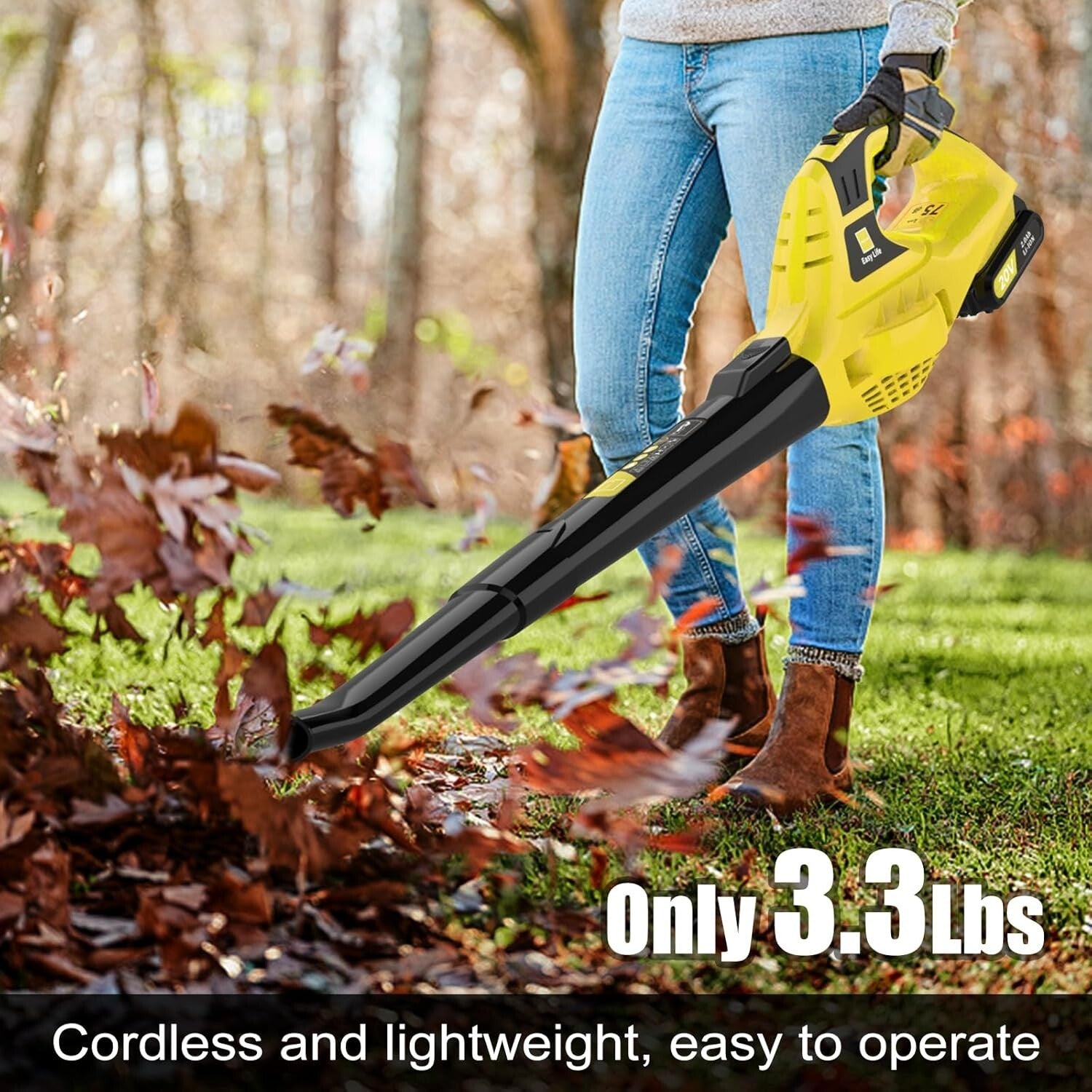 Effortless Handheld Leaf Blower | Turbocharged 21V for Fast Lawn & Patio Cleanup