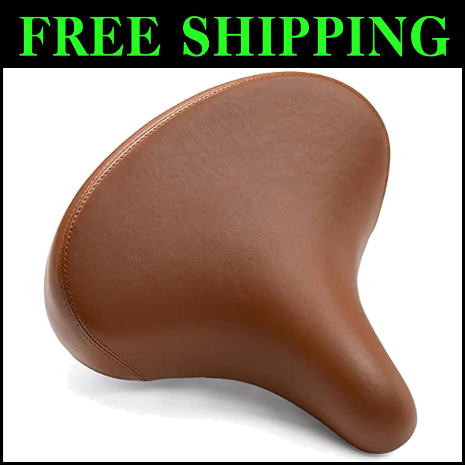 Comfortable Wide Cruiser Saddle - Supports Up to 350lbs for Stress-Free Rides