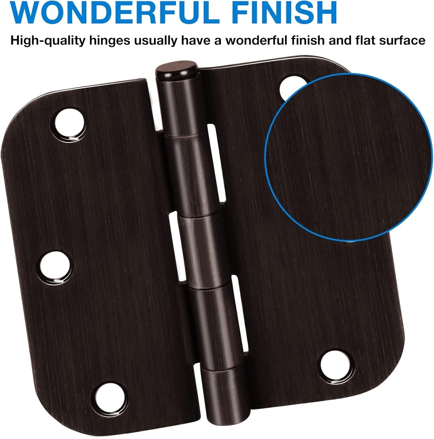 Premium 3.5-Inch Oil Rubbed Bronze Hinges - Ideal for Doors & Windows, 30 Pack