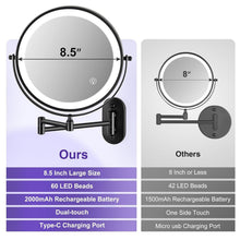 Load image into Gallery viewer, Compact 1x/20X Lighted Vanity Mirror with Adjustable Arm - Perfect for Makeup