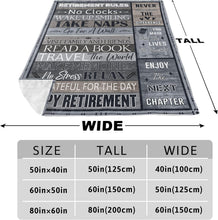 Load image into Gallery viewer, Lightweight Polyester Blanket 80x60in - Perfect Retirement Gift with Humor