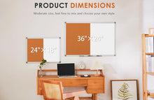 Load image into Gallery viewer, Versatile 36x24 Inch Magnetic Cork Board with Accessories for School &amp; Office