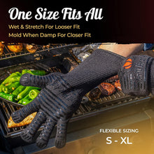 Load image into Gallery viewer, Premium BBQ Gloves - 1472°F Heat Resistant Grilling Gloves for Maximum Safety