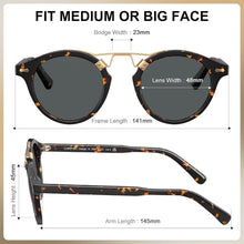 Load image into Gallery viewer, Retro Double Bridge Polarized Sunglasses for Women | UV Protection &amp; Elegance
