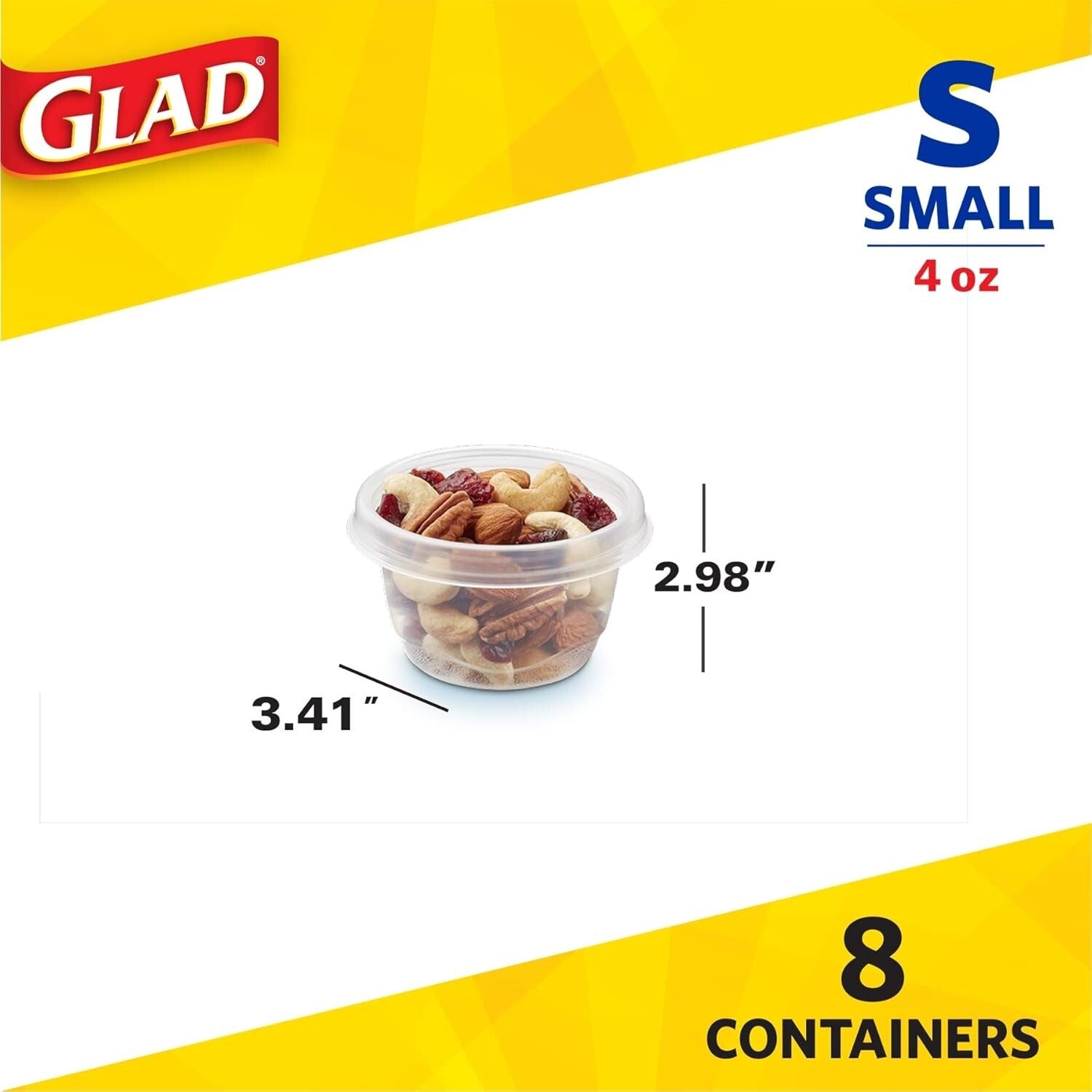 Stackable Airtight Mini Round Containers - 12 Pack, Ideal for Dips & Kids Snacks