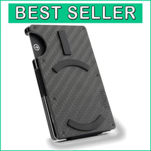 Load image into Gallery viewer, Sleek Ridge MagSafe Wallet - Slim RFID Card Holder &amp; Cash Strap, 3K Carbon Fiber
