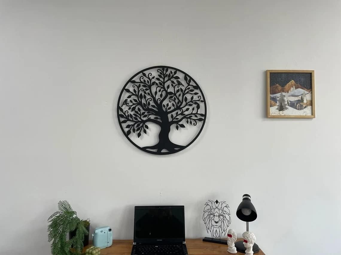 Sophisticated Tree of Life Metal Wall Art - Hanging Decor for Indoor/Outdoor