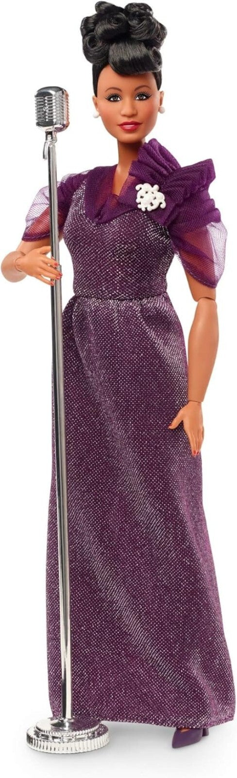 Curvy Ella Fitzgerald Doll 12-Inch in Deep Purple Gown - Inspiring & Articulated