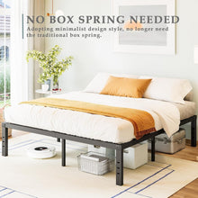 Load image into Gallery viewer, Queen Size Metal Bed Frame with Reinforced Support - Minimalist Black Design
