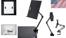 Load image into Gallery viewer, Full Motion Black Document and Tablet Holder - Adjustable &amp; Space-Saving Design