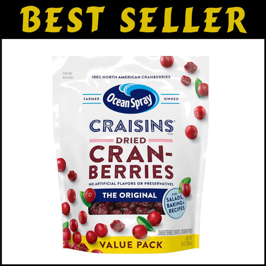 8 Pack of Original Dried Craisins, 24oz - Nutritious & Delicious Fruit Snack