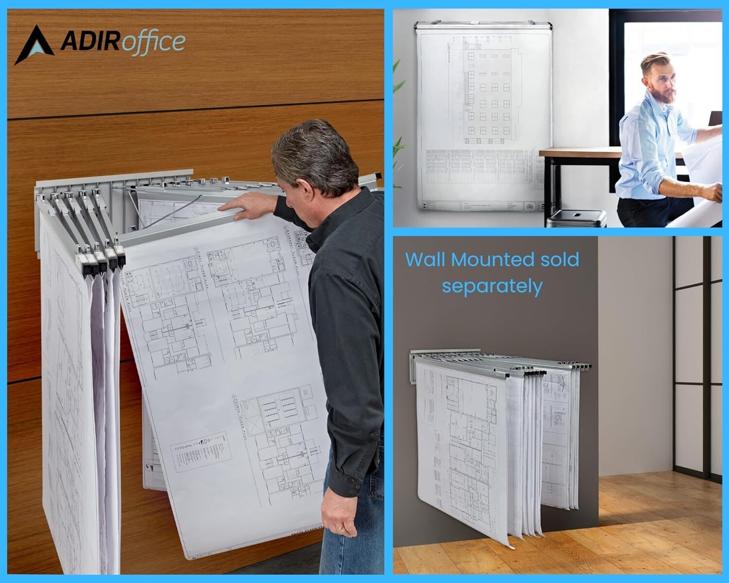 Multipurpose Blueprint Holder 6-Pack - 24-Inch Document Clips for Efficiency