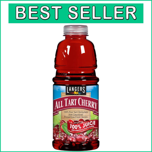 All-Natural 100% Tart Cherry Juice - 233 Cherries in Each 32 Fl Oz Bottle