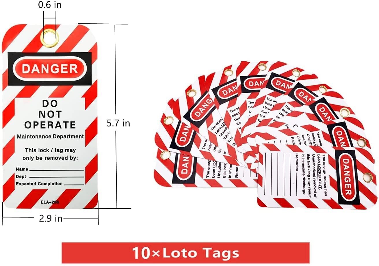 Essential Red Lockout Tagout Locks with 12 Keys - Optimal Safety Guaranteed