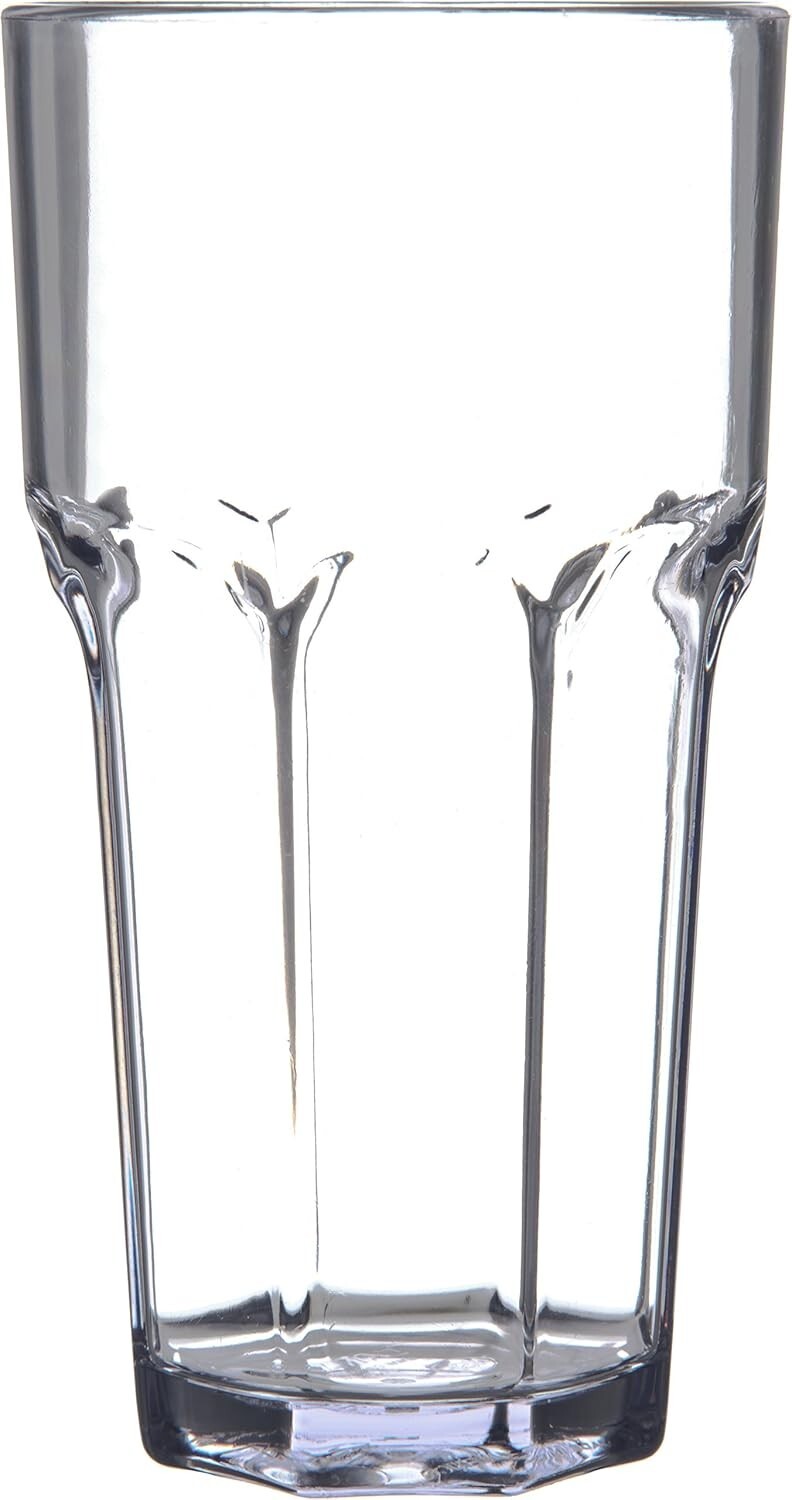 Multi-Use Clear Plastic Tumblers - 24 Pack of Louis 16-Ounce Tall Glasses